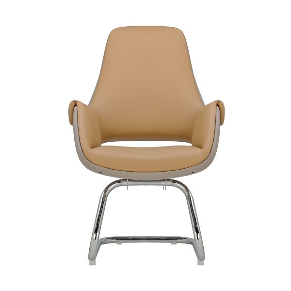 Office Chair Without Wheels PU Leather Ergonomic Chairs for Elegant Office Conference Room