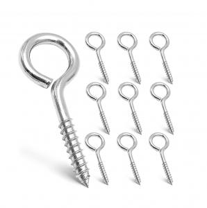 Quality Stainless Steel Eye Screws for Wood OEM Production Authorized by 2.5 Inches wholesale