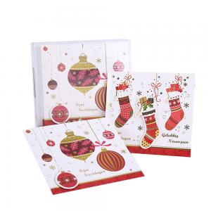 Quality Factory Directly Merry Christmas Greeting Card with Envelope Packed in PVC / PET Box wholesale