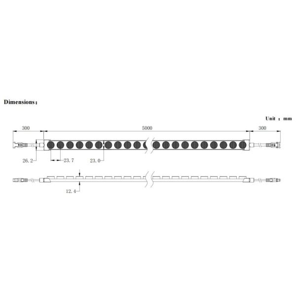 Architectual Flex Wall Washer Light LED Ribbon Strip IP67 Waterproof