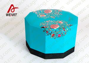 Quality Blue Lid & Black Base Cardboard Food Packaging Boxes , Decorative Cardboard Boxes With Lids wholesale