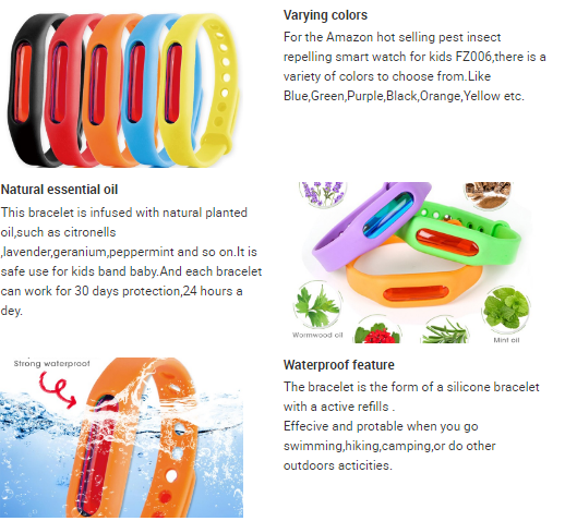 Natural Essential Oil ultrasonic fly repeller convenient Repellent Insect Bracelet