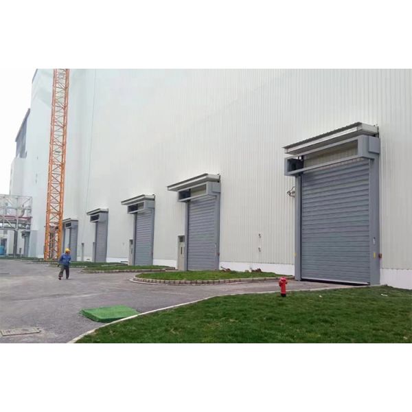 High Speed Roller Shutter Aluminum Alloy Material And Customized Color Hard Panel Door with Foam Insulation