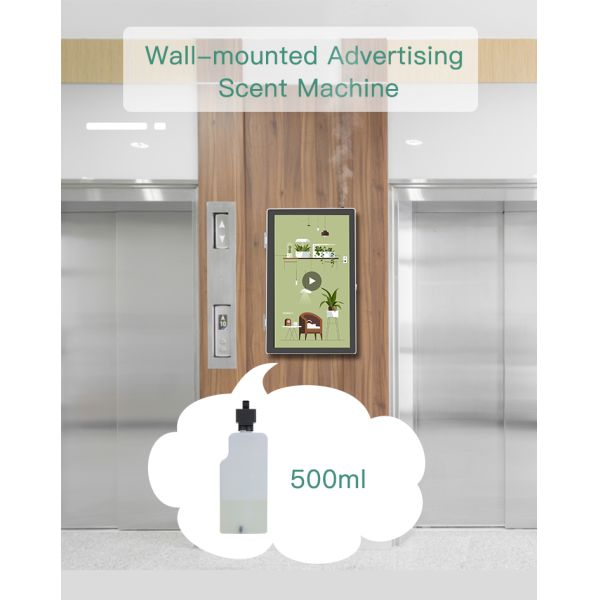 HOMEFISH 500ml Aroma Diffuser Wifi Bluetooth App Control Wall-mounted Commercial Scent Diffuser with Advertising Video Play