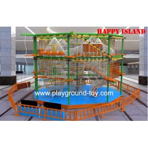 Quality Plastic Wood Adventure Playground Equipment For Gardens Children Trainning wholesale