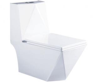Quality Hydrocone type square one piece  toilet bowl  Siphonic square portable toilets wholesale