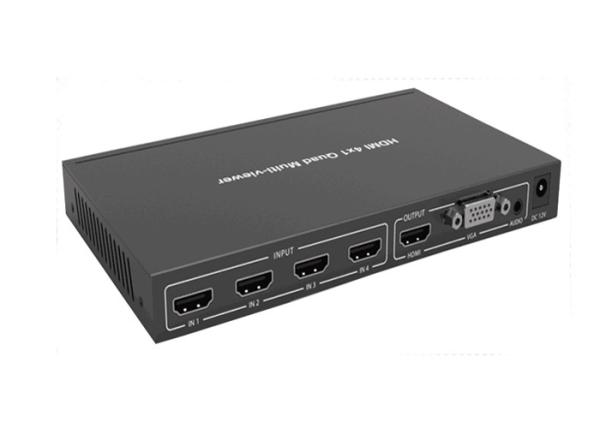 Cheap 4 Input Hdmi 4K Quad Multiviewer With 1XHDMI Output And 1XVGA Output for sale