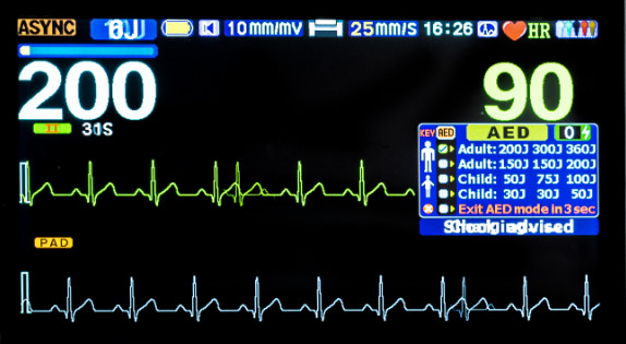 Biphasic Defibrillator Monitor Machine Medical Manual External Synchronous Asynchronous