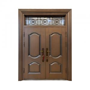 Quality Entrance Security Steel Doors , Modern Design Double Exterior Entry Door wholesale