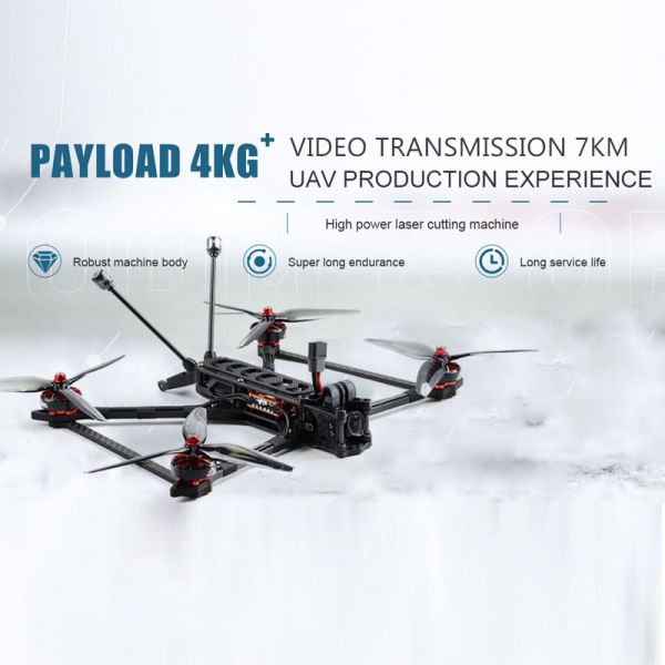XL10 10-Inch Analog FPV Racing Drone with Remote Control BNF PNP Payload 4 kg Long Range Flight Time and Video Transmission