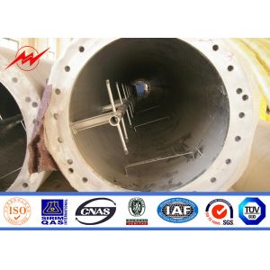 60M Professional Monopole Telecom Tower With ASTM A123 Galvanization Standard