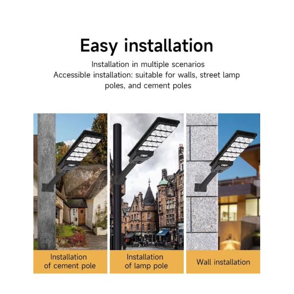 Abs Shell Led Street Light Fixture Ip67 Waterproof Dusk To Dawn Solar Powered