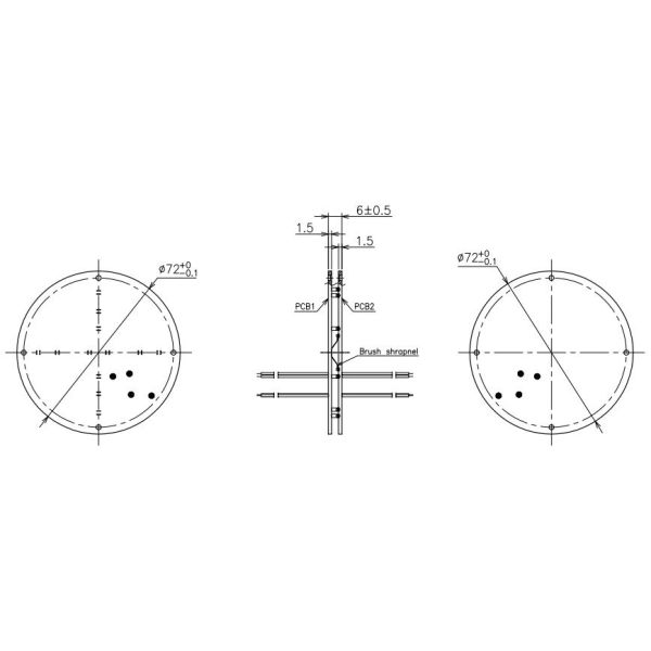 Two Circuit Pancake Slip Ring Two Signal 380VAC For Moving Medium System