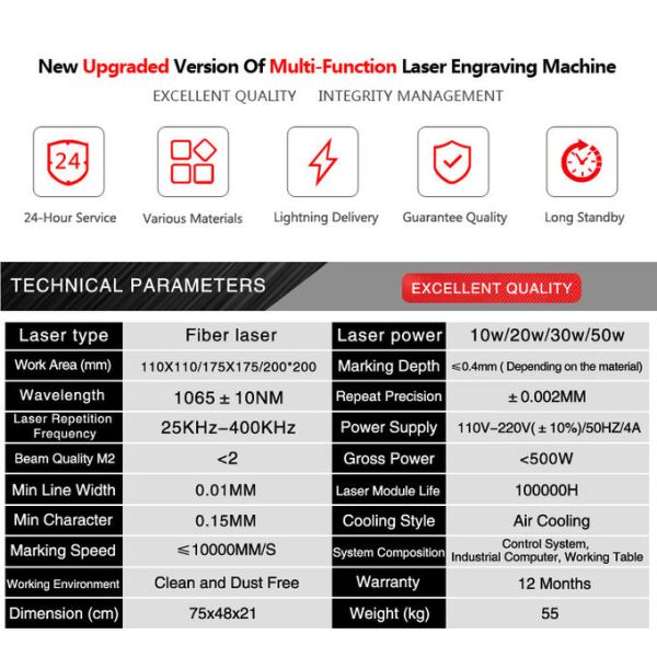 20W desktop mini fiber laser marking machine for bearing,metal parts,jewelry,plastic,bird