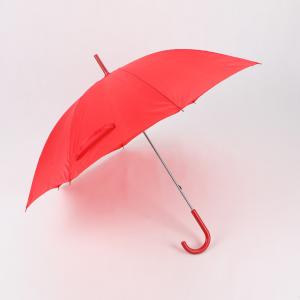 Quality Red Light Selfie Stick Umbrella , Ladies Wooden Hook Handle Umbrella Durable wholesale