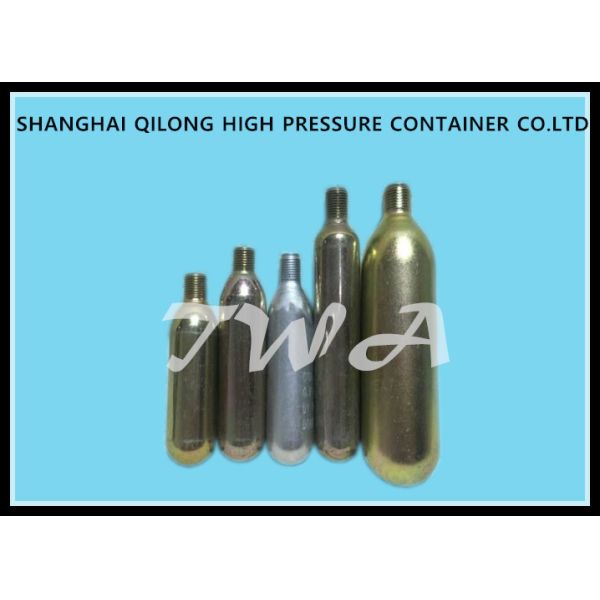 CE / TPED / DOT Disposable Gas Cylinders 17G CO2 Cartridge , 17g 28L High Pressure Gas Cylinders