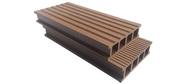 Extruded SGS Anti Slip 140*40mm WPC Hollow Decking