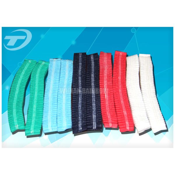 Non - woven MOB / clip cap , single elastic , blue color , CE and ISO certificated
