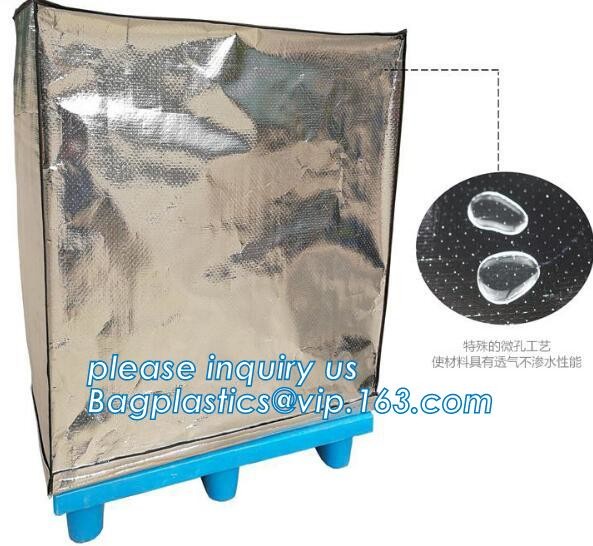 Reusable thermal insulated pallet covers, Thermal insulated pallet blankets, Radiant Barrier Foil Heat Resistance Bubble