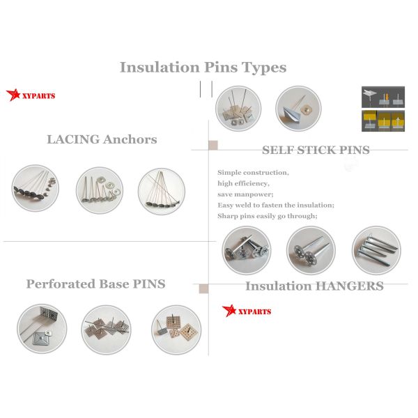 HVAC System Metal Rock Wool Fixing Insulation Pins