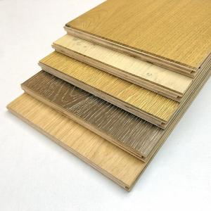 Quality Wide Plank Wash Distressed Oak Engineered Wood Flooring 20 Colors Customizable wholesale