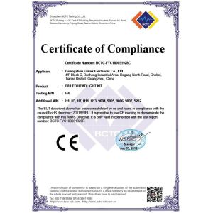 Guangzhou Evitek Electronic Co., Ltd. Certifications