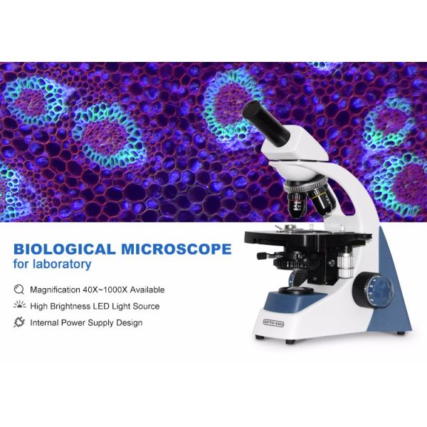 Double Layer Mechanical Laboratory Optical Microscope OPTO-EDU A12.1303 40X - 1000X