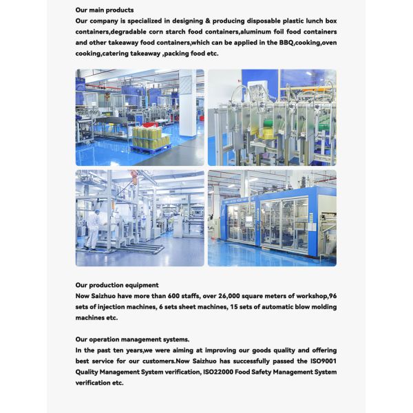 The new design of take-out food packaging lunch box corn starch 500ml rectangular food container