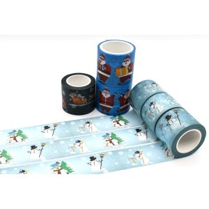 Quality Multiple Uses CMYK Printed Christmas Washi Tape wholesale