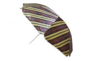 China Sturdy Waterproof Portable Beach Umbrella , Outdoor Patio Umbrella Satin Fabric on sale