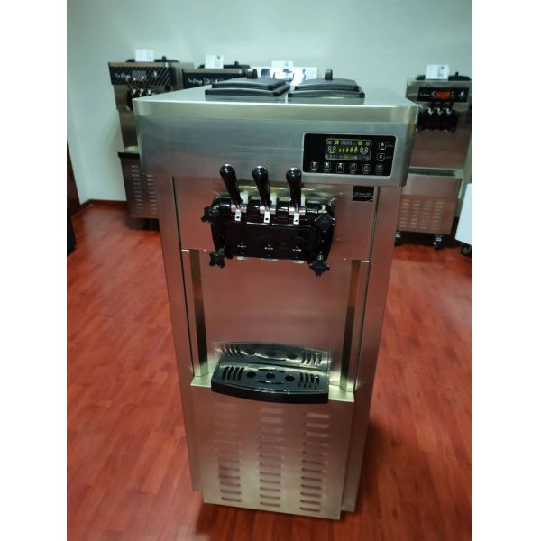 110-220V/50-60Hz Soft Serve Ice Cream Maker Machine 3 Flavors Commercial Ice Cream Making Machines for Food Beverage Shops