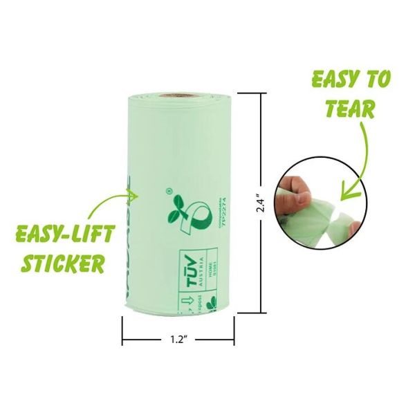 Customized Biodegradable Large Size Compostable Disposable Scented Eco Friendly Food Waste Pet Dog Poop Plastic Bags