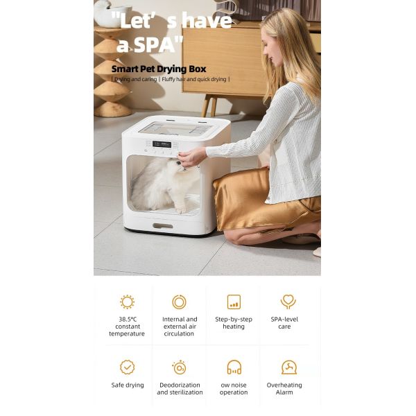 60L Automatic Pet Drying Box 15 Seconds Instant Heating For Pet Care
