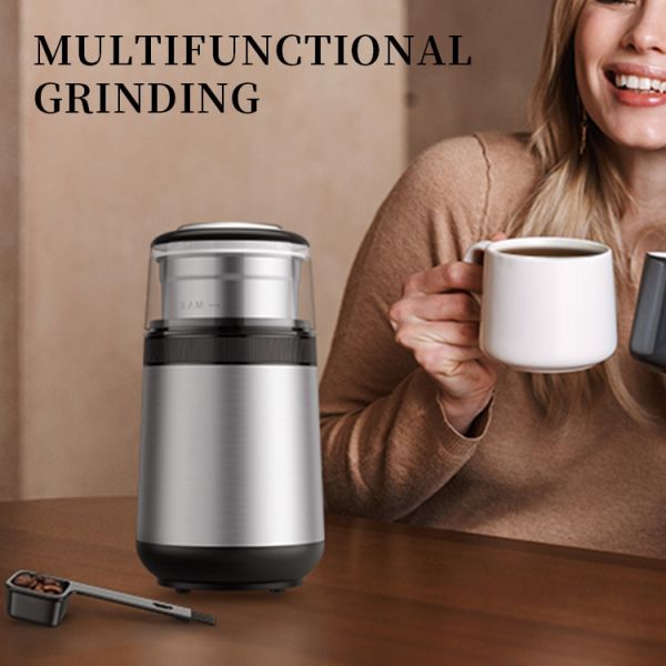 Removable 2 Cups Coffee Maker 200W Multi Function Adjustable Electric Bean Grinder