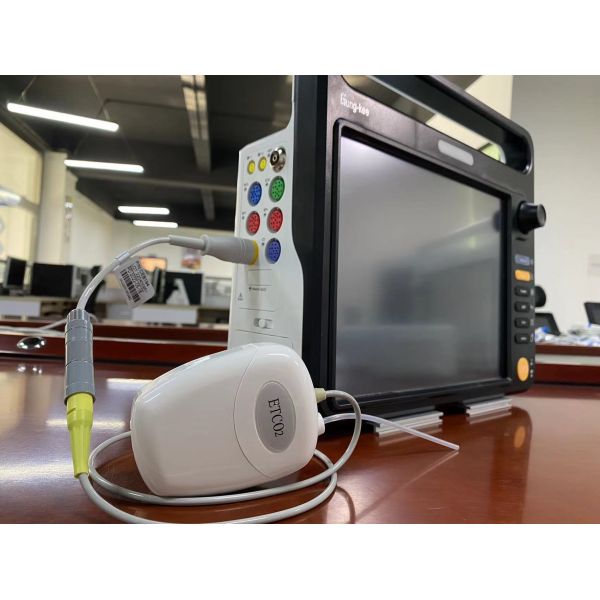 White Sidestream Etco2 Sensor Plug Play For Neonate Veterinary Pet