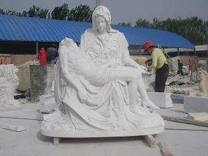 China Double marble Carving statues on sale