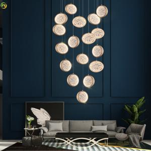 Quality Home/Hotel Zinc Alloy + Acrylic Art Gold LED Application Nordic Pendant Light wholesale