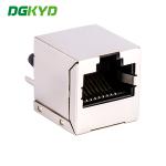 100Mbps 180 Degree Direct Insertion RJ45 Network Connector 8PIN Vertical Socket