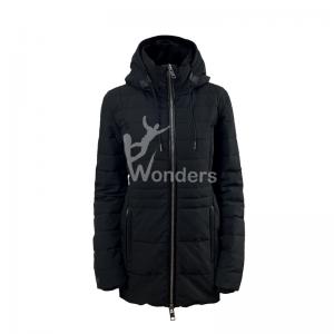 Quality Detachable Hooded Parka long down puffer coat Woman