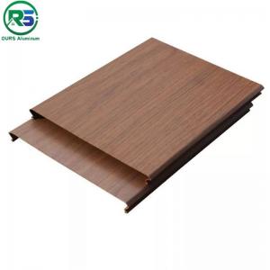 Quality Commercial Acoustic Aluminium Strip Ceiling Bark Color Straight Edge wholesale