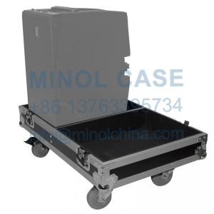 Quality Aluminum Line Array Speaker Flight Case With 4 Inch Wheels For Two RCF HDL 10-A Active Line Array Speakers wholesale