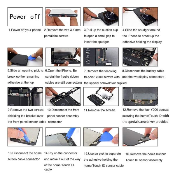 Black Color Iphone LCD Touch Screen , 4.7" Iphone 7 LCD Touch Screen