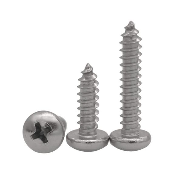 GB845 SUS304 SUS316 Cross Recessed Pan Head Tapping Screw