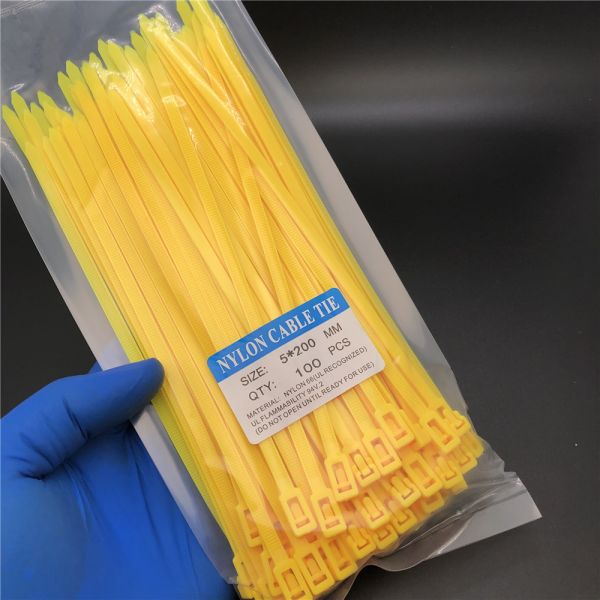 Releasable Quick Release Cable Ties Colorful Reusable 5*200MM
