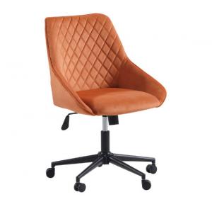 Quality Industrial Yellow Velvet Comfortable Upholstered Office Chair  With Padded Seat wholesale
