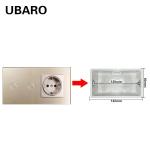 Switch And Socket With Tempered Glass Panel And Indicator Type 146 2 Gangs