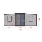 Aluminum Window 20ft Expandable Container House Customization Modular Structure