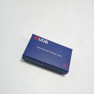 Quality Small Size Lid And Base Bax Blue Usb Packaging Box With Black EVA Insert wholesale
