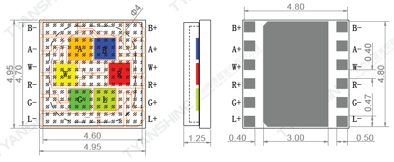 SMD5050 LED 20W RGBLAC Film Panel Lighting LED Source