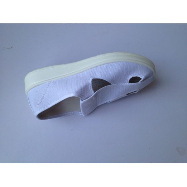 4 Holes PVC Sole Canvas ESD Anti Static Shoes For Cleanroom Working